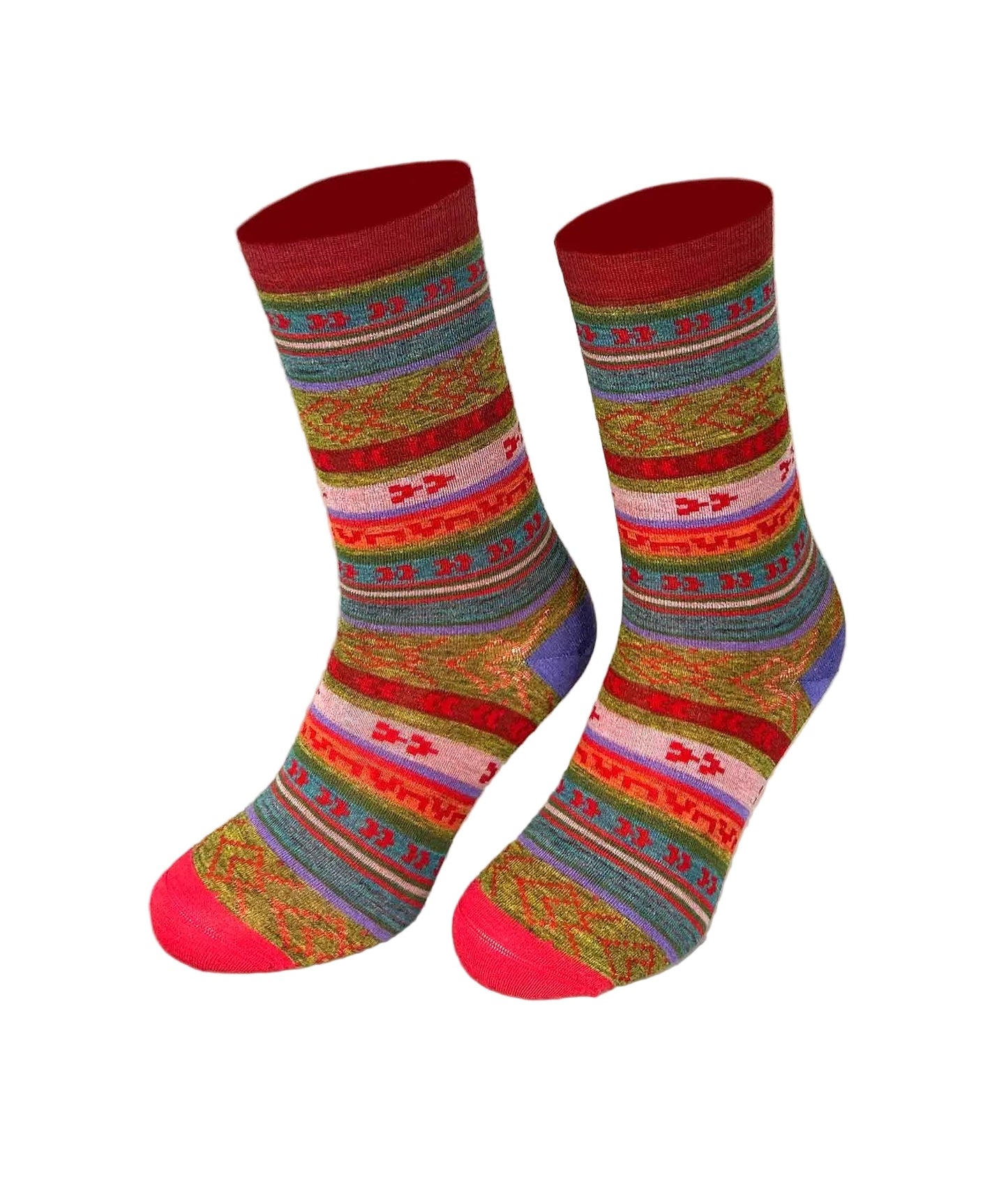 Multi Jacquard Ladies Socks C001 - Sol Alpaca