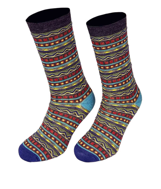 Stripes Jacquard Socks C003 - Men's - Sol Alpaca