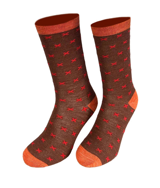 Women's Cross Socks C003 - Sol Alpaca