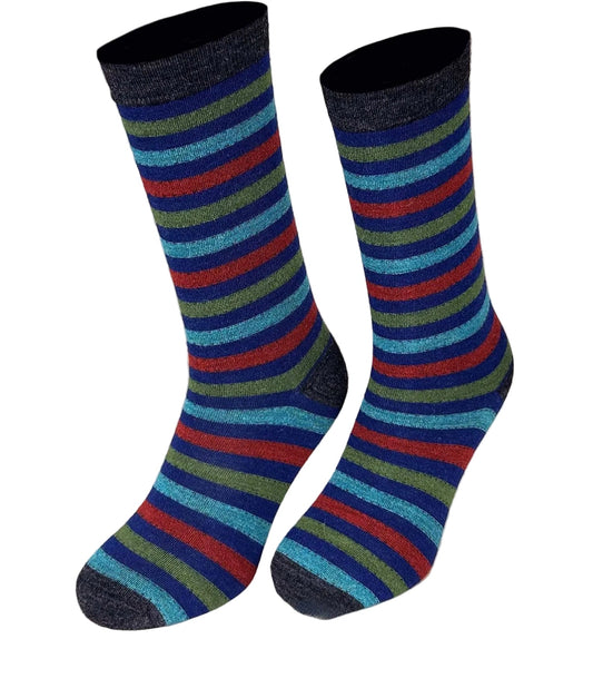 Men's Multistripes Socks C002 - Sol Alpaca