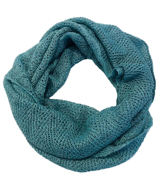 Infinity Scarf - Blue Turquoise - Sol Alpaca
